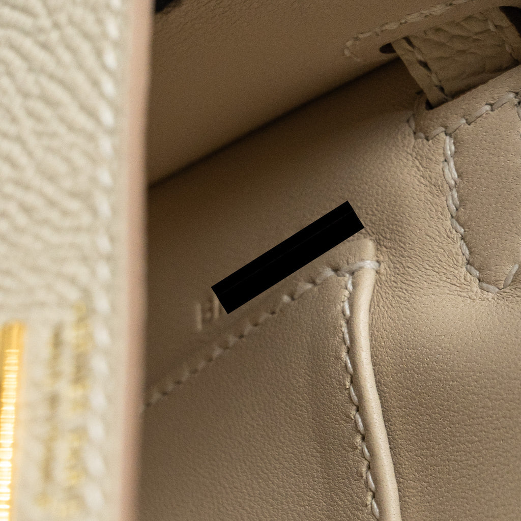 Hermes Mini Kelly II epsom craie GHW