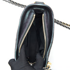 CHANEL SMALL GABRIELLE HOBO BAG LAMBSKIN IRIDESCENT PURPLE WITH GOLD/SILVER HARDWARE