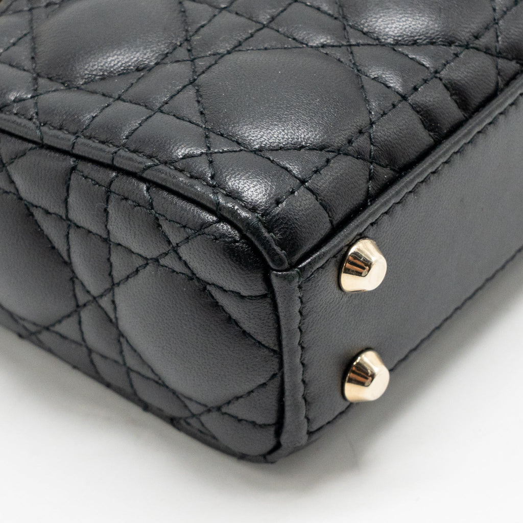 Dior Micro Lady Dior Bag Cannage Lambskin Black LGHW