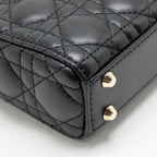 Dior Micro Lady Dior Bag Cannage Lambskin Black LGHW