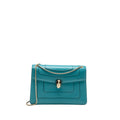 Bvlgari Serpenti Forever Shoulder Bag Calfskin Turquoise LGHW
