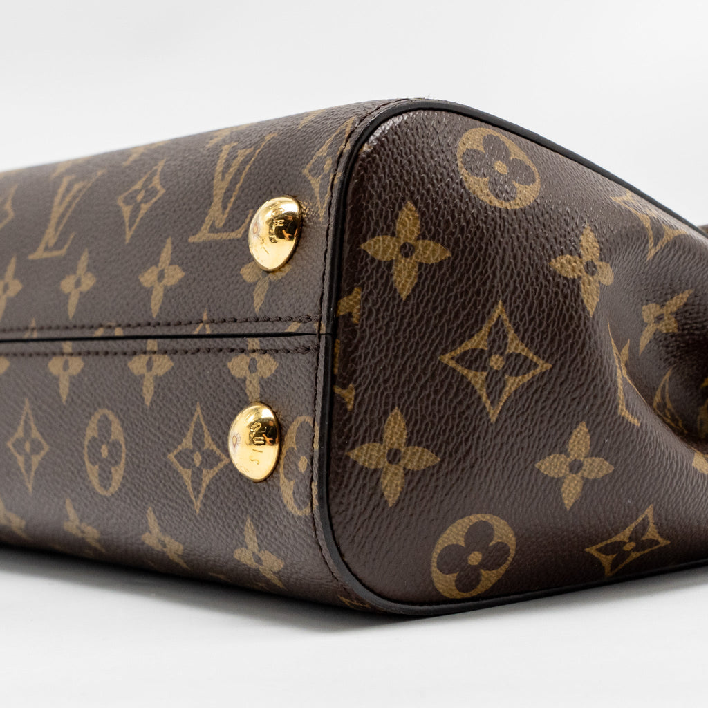 LOUIS VUITTON CLUNY BB MONOGRAM CANVAS WITH PINK STRAP GHW