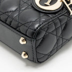 Dior Micro Lady Dior Bag Cannage Lambskin Black LGHW