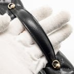 CHANEL 25P CC TOP HANDLE VANITY BAG CAVIAR BLACK LGHW (MICROCHIP)