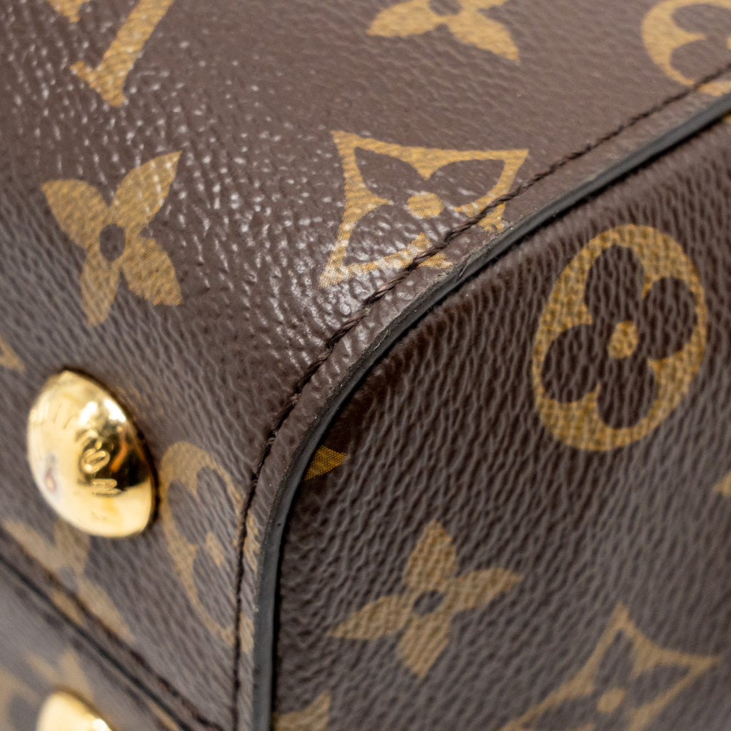 LOUIS VUITTON CLUNY BB MONOGRAM CANVAS WITH PINK STRAP GHW