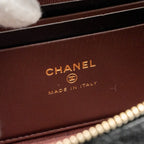 CHANEL 25P CC TOP HANDLE VANITY BAG CAVIAR BLACK LGHW (MICROCHIP)