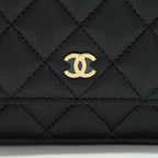 CHANEL CLASS WALLET ON CHAIN CAVIAR BLACK GHW (MICROCHIP)