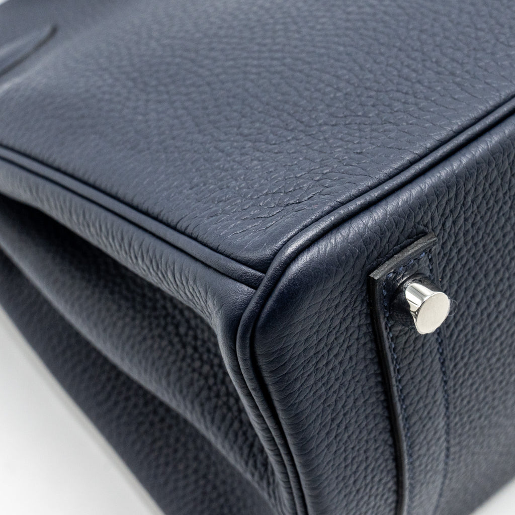 Hermes Birkin 30 Clemence Blue Nuit/ Rose Pourpre SHW