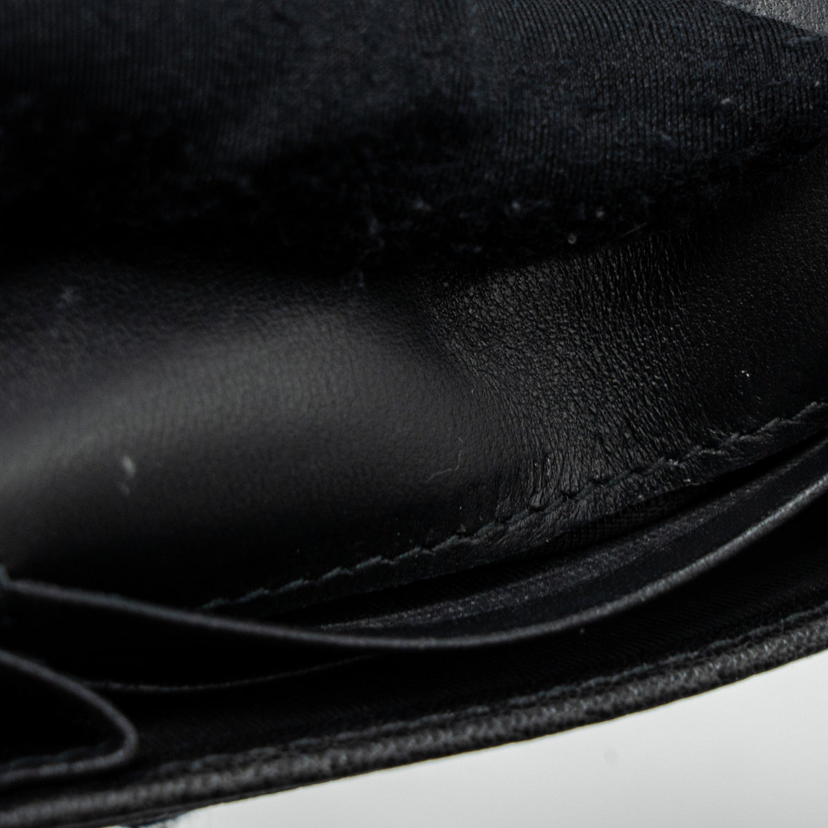 DIOR SADDLE FLAP CARD HOLDER GOATSKIN BLACK GHW