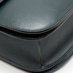 Celine Medium Classic Box Bag Calfskin Dark Green GHW