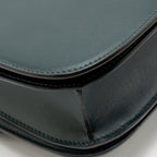 Celine Medium Classic Box Bag Calfskin Dark Green GHW