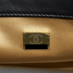CHANEL 22C PEARL CRUSH MINI SQUARE FLAP BAG LAMBSKIN BLACK GHW (MICROCHIP)