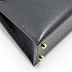 Hermes touch Mini Kelly II madame / alligator mississippiensis black GHW