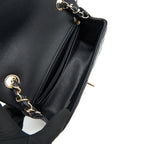 CHANEL MINI RECTANGULAR FLAP BAG BLACK LGHW LAMBSKIN