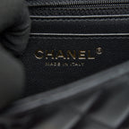 CHANEL MINI RECTANGULAR FLAP BAG BLACK LGHW LAMBSKIN
