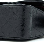 CHANEL SMALL CLASSIC DOUBLE FLAP BAG CAVIAR BLACK GHW (MICROCHIP)
