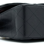 CHANEL SMALL CLASSIC DOUBLE FLAP BAG CAVIAR BLACK GHW (MICROCHIP)