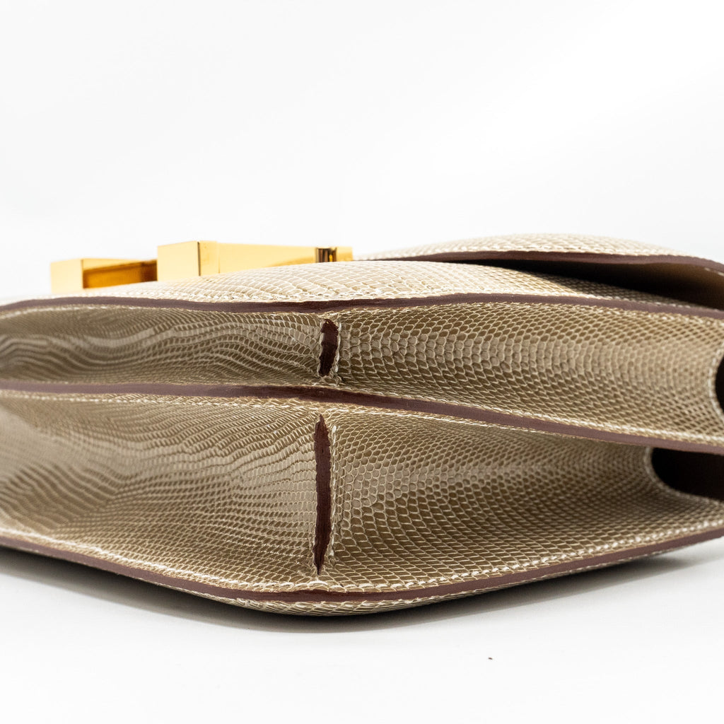 Hermes Mini Constance Lizard Niloticus Ficelle GHW