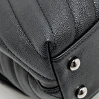 CHANEL SMALL COCO HANDLE CHEVRON CAVIAR BLACK SHW