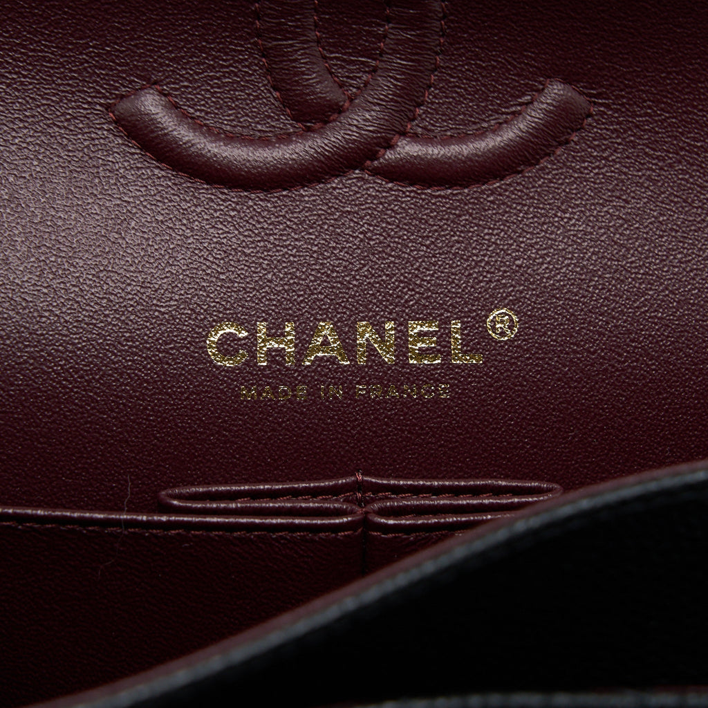 CHANEL SMALL CLASSIC DOUBLE FLAP BAG CAVIAR BLACK GHW (MICROCHIP)