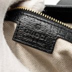 GUCCI JACKIE 1961 SMALL SHOULDER BAG DENIM/LEATHER BLACK GHW