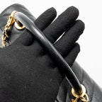 CHANEL MEDIUM CHEVRON COCO HANDLE CAVIAR BLACK GHW