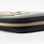 Salvatore Ferragamo Vara Bow Bag Red/Pink and Oversize Gancini Wallet Black Calfskin GHW (Sell in Set)