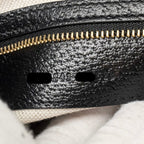 GUCCI JACKIE 1961 SMALL SHOULDER BAG DENIM/LEATHER BLACK GHW