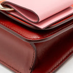 Salvatore Ferragamo Vara Bow Bag Red/Pink and Oversize Gancini Wallet Black Calfskin GHW (Sell in Set)