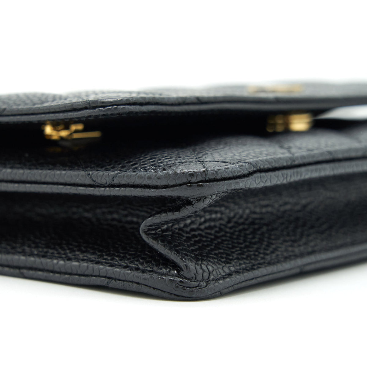 CHANEL CLASSIC WALLET ON CHAIN CAVIAR BLACK GHW