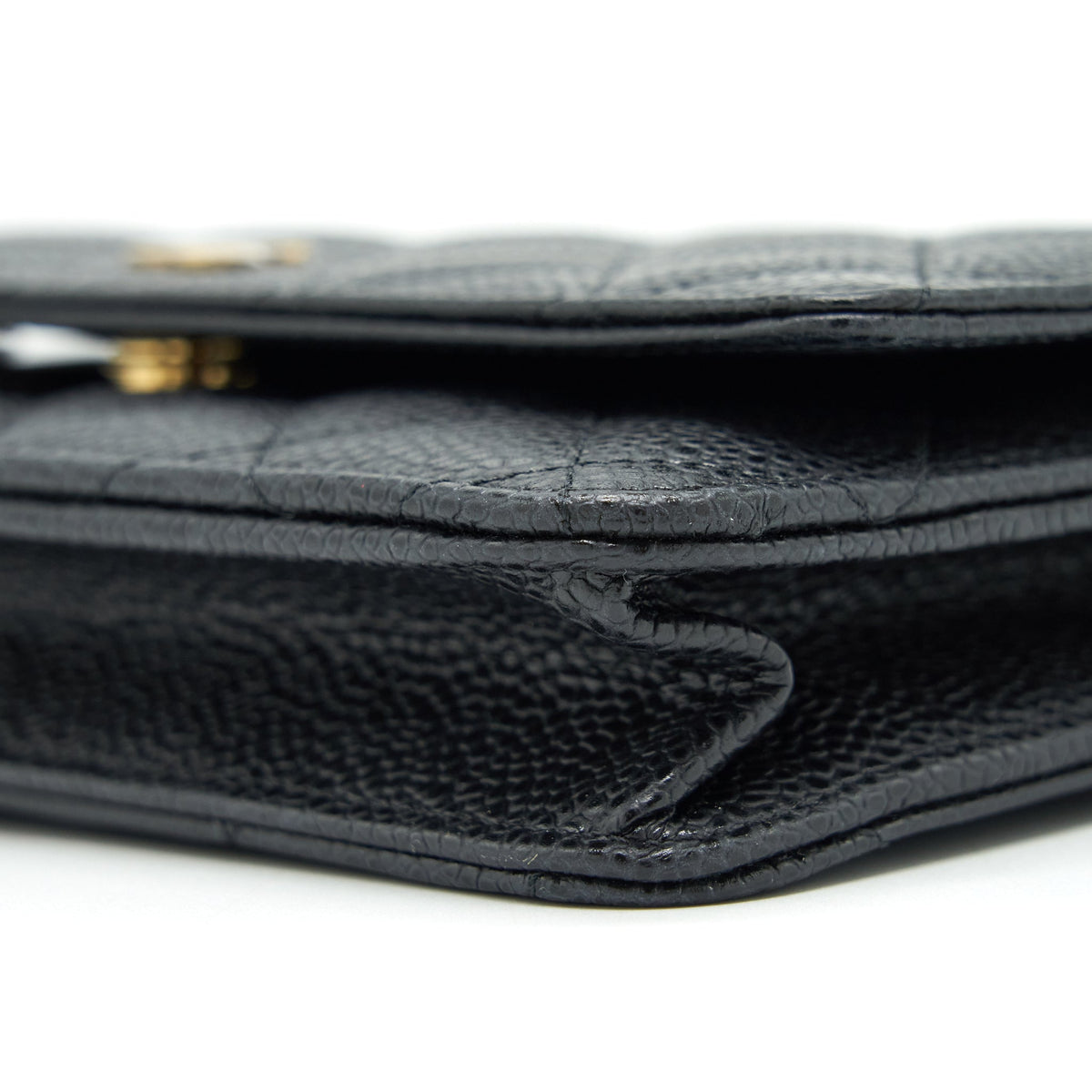 CHANEL CLASSIC WALLET ON CHAIN CAVIAR BLACK GHW
