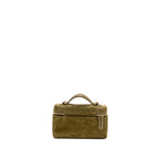 Chanel Vanity with Chain Suede Calfskin Dark Khaki GHW (Microchip)