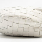 BOTTEGA VENETA MINI JODIE LAMBSKIN WHITE GHW