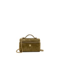 Chanel Vanity with Chain Suede Calfskin Dark Khaki GHW (Microchip)
