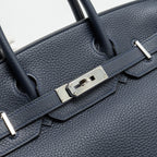 Hermes Birkin 30 Clemence Blue Nuit/ Rose Pourpre SHW