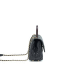 CHANEL SMALL COCO HANDLE 24CM CAVIAR BLACK LGHW EMBOSSED HANDLE (MICROCHIP)