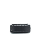 CHANEL SMALL COCO HANDLE 24CM CAVIAR BLACK LGHW EMBOSSED HANDLE (MICROCHIP)