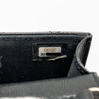CHANEL CLASSIC PHONE CLUTCH WITH POUCH ON CHAIN CAVIAR BLACK LGHW