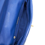 CHANEL MEDIUM 19 BAG GOATSKIN BLUE GOLD/SILVER HARDWARE