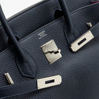 Hermes Birkin 30 Clemence Blue Nuit/ Rose Pourpre SHW
