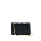 CHANEL SMALL REISSUE 2.55 FLAP BAG BLACK BRUSHED GHW