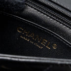 CHANEL CLASSIC MINI SQUARE FLAP BAG LAMBSKIN BLACK LGHW