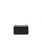 CHANEL MINI RECTANGULAR LAMBSKIN BLACK SO BLACK