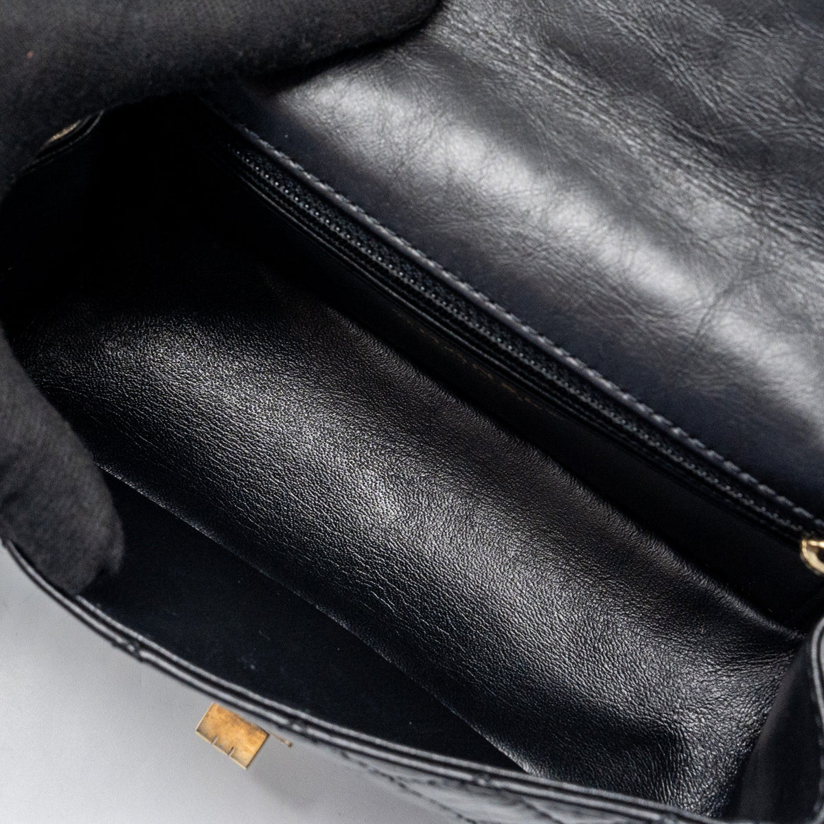 CHANEL MINI 2.55 REISSUE FLAP BAG AGED CALFSKIN BLACK GHW