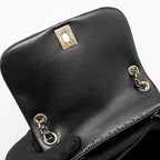 CHANEL LARGE DUMA BACKPACK CALFSKIN BLACK LGHW (MICROCHIP)