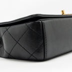 Chanel Mademoiselle Enamel Flap Bag Shiny Sheepskin Black GHW