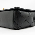 Chanel Mademoiselle Enamel Flap Bag Shiny Sheepskin Black GHW