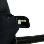 CHANEL CERF TOTE BAG GRAINED CALFSKIN BLACK GHW
