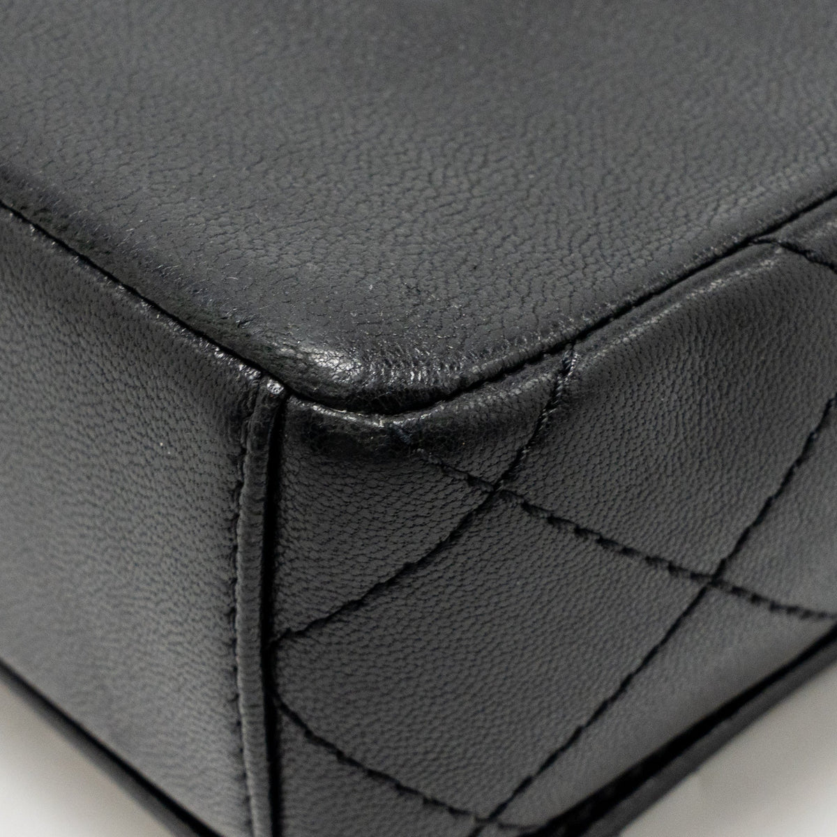 Chanel Mademoiselle Enamel Flap Bag Shiny Sheepskin Black GHW