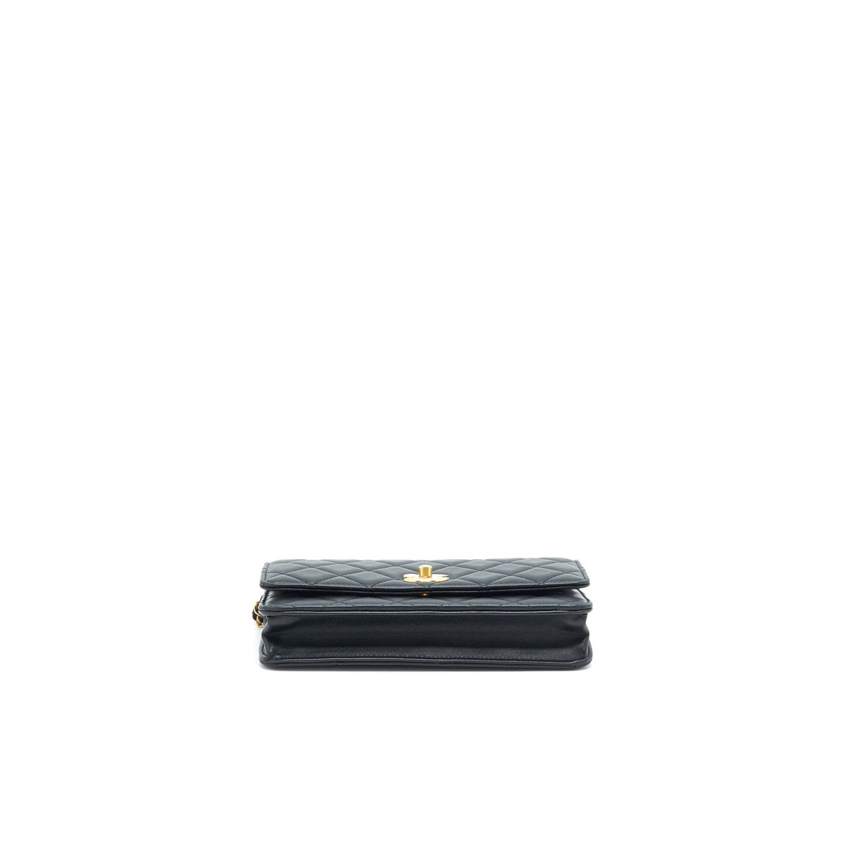 CHANEL 22C PEARL CRUSH WALLET ON CHAIN BLACK GHW (MICROCHIP)